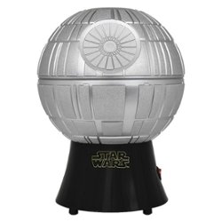 Uncanny Brands Star Wars Death Star Popcorn Maker - Hot Air Style with Removable Bowl - Silver - Front_Zoom