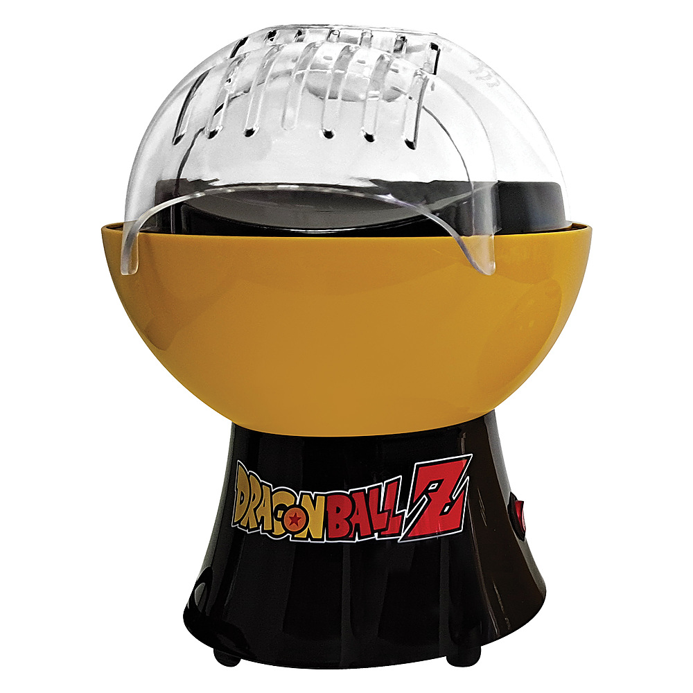 Angle View: Uncanny Brands Dragon Ball Z Popcorn Maker - Hot Air Style with Removable Bowl - Yellow