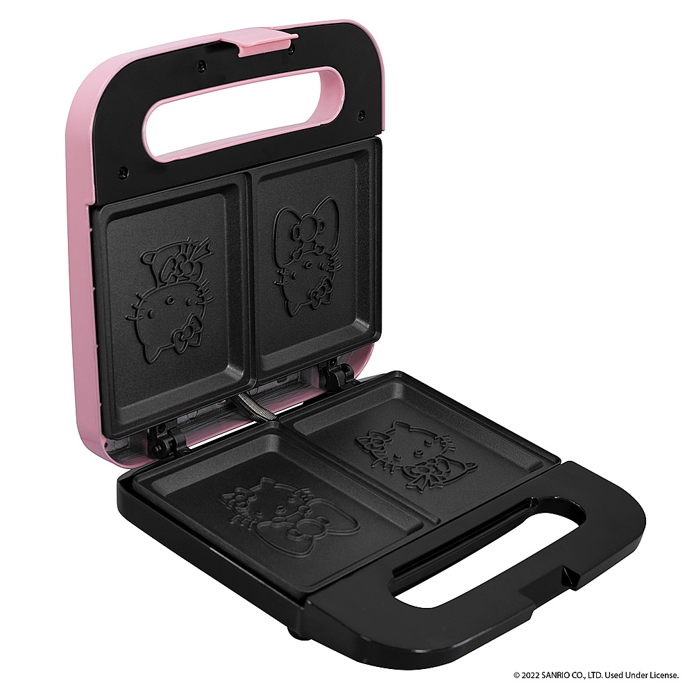 Angle View: Uncanny Brands Hello Kitty Pink Sandwich Maker  a Hello Kitty Kitchen Appliance - Pink