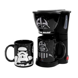 Uncanny Brands - Star Wars Single Serve Coffee Maker with 2 Mugs - Black - Front_Zoom