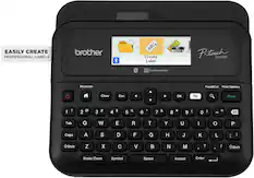Front. Brother - P-touch PT-D610BT Wireless Label Printer - Black.
