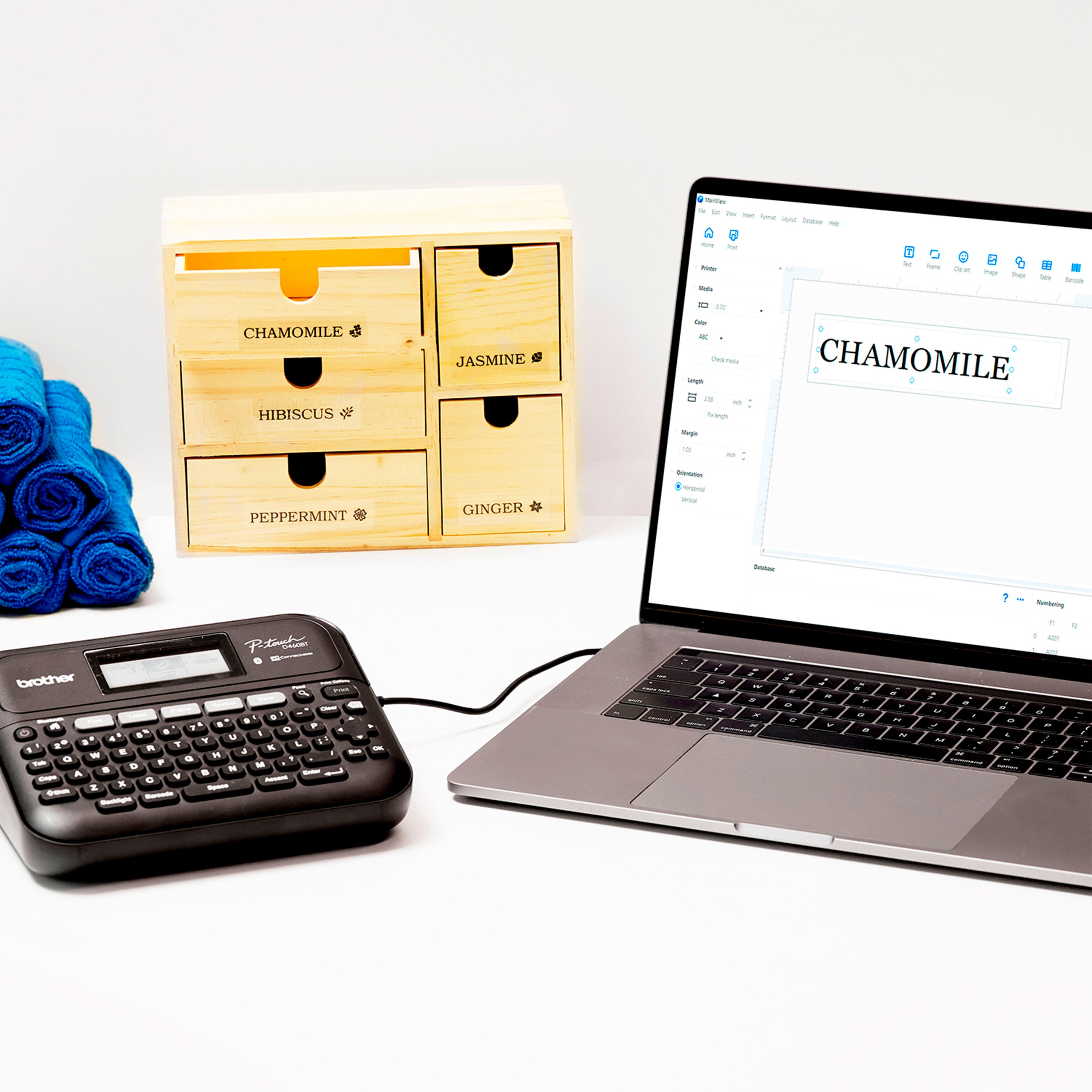 Alt View 13. Brother - P-touch PT-D460BT Wireless Label Printer - Black.