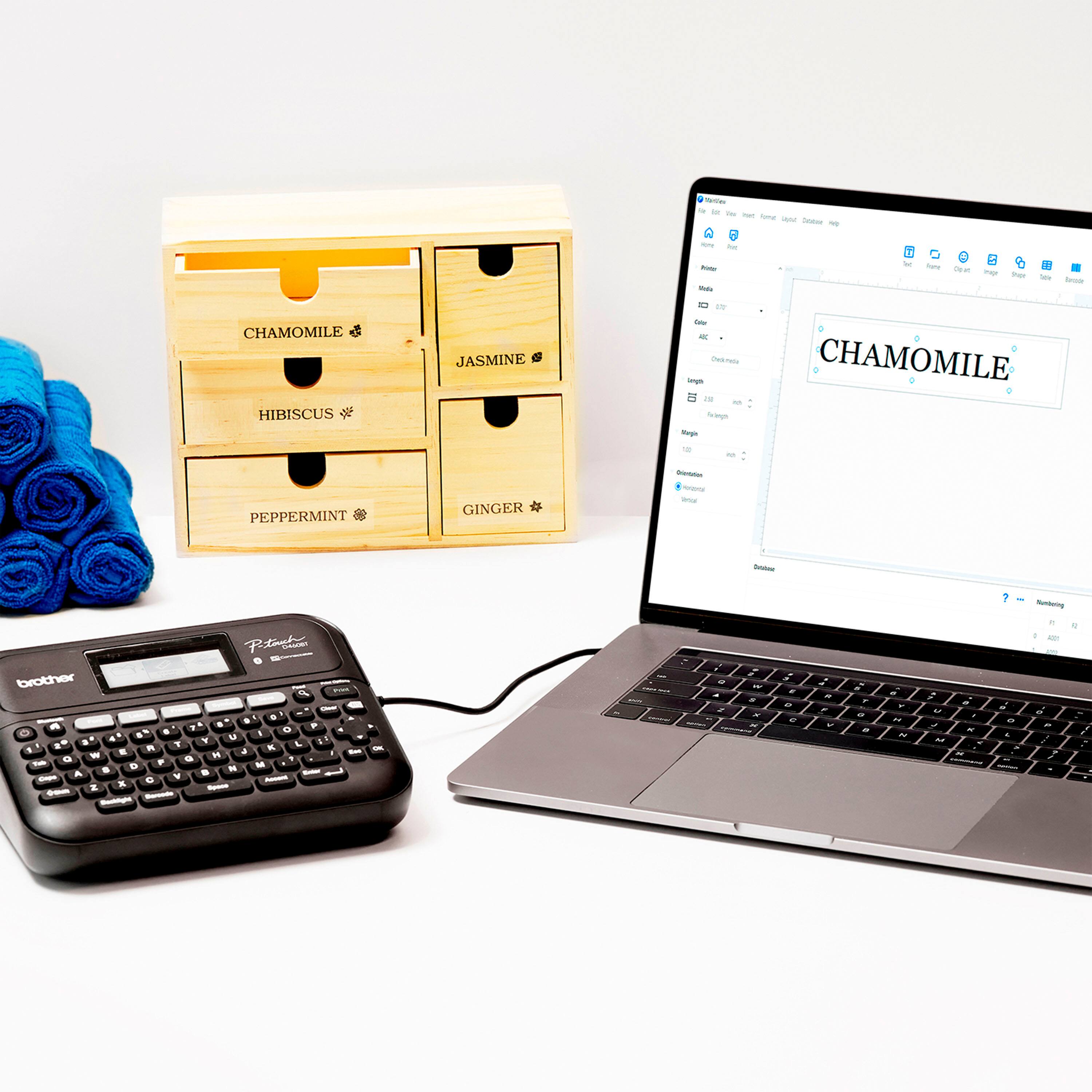 Alt View 13. Brother - P-touch PT-D460BT Wireless Label Printer - Black.