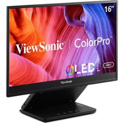 ViewSonic - ColorPro VP16-OLED 15.6" OLED Monitor (USB-C, and mini-HDMI) - Black - Front_Zoom