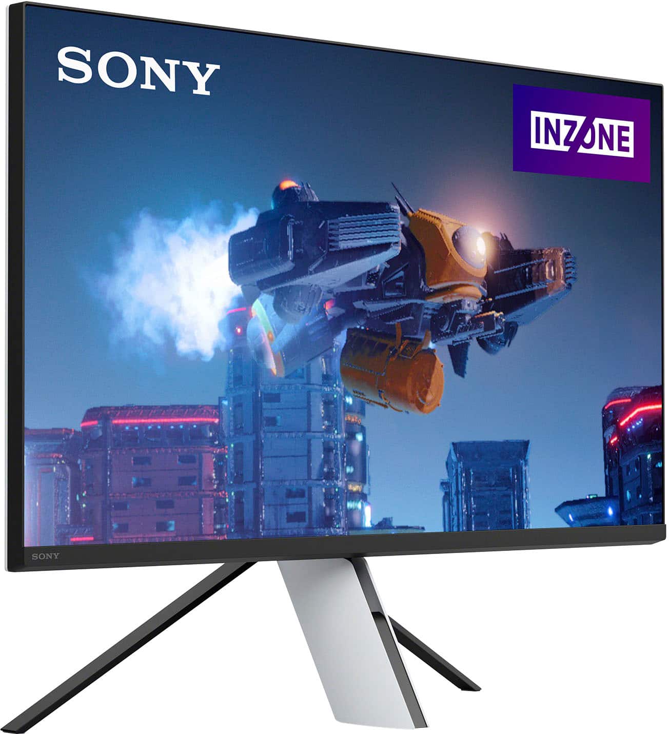 Angle. Sony - 27" INZONE M3 Full HD HDR 240 Gaming Monitor with NVIDIA G-SYNC - White.