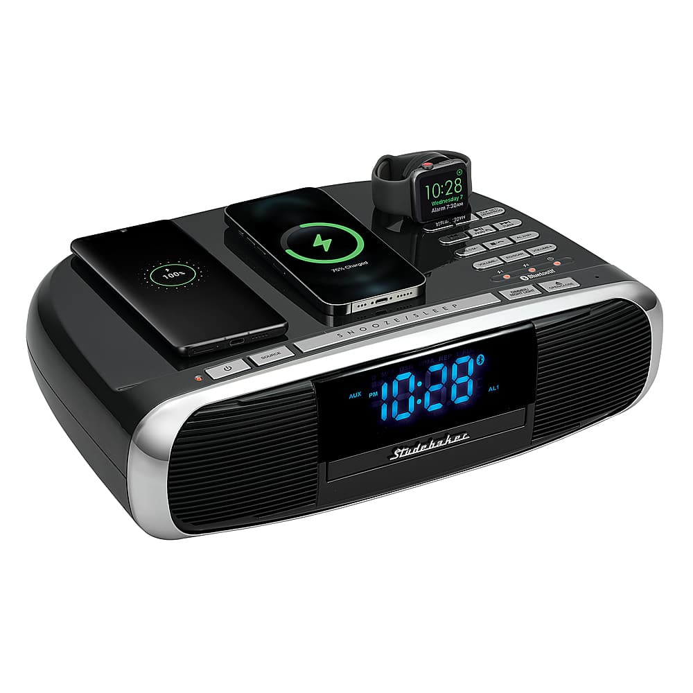 Insignia™ AM/FM Radio Portable CD Boombox with Bluetooth Silver/Black  NS-BBBT20 - Best Buy