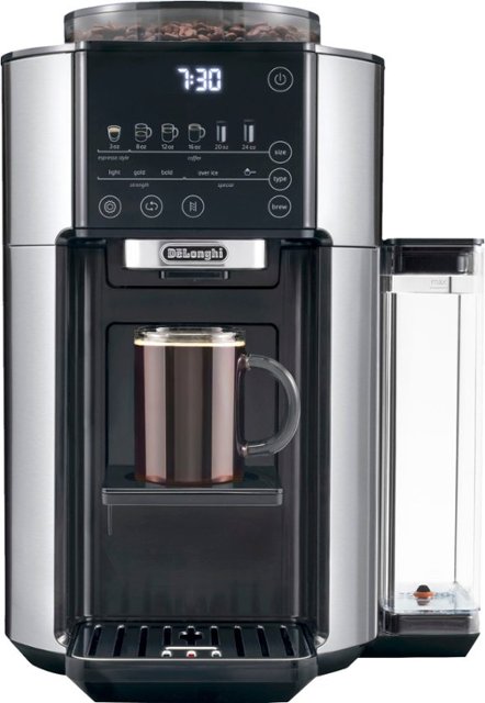De'Longhi TrueBrew Automatic Single Serve, 8 oz to 24 oz Coffee Maker with  Bean Extract Technology Stainless Steel CAM51025MB - Best Buy