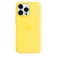 Apple - iPhone 14 Pro Max Silicone Case with MagSafe - Canary Yellow - Front_Zoom