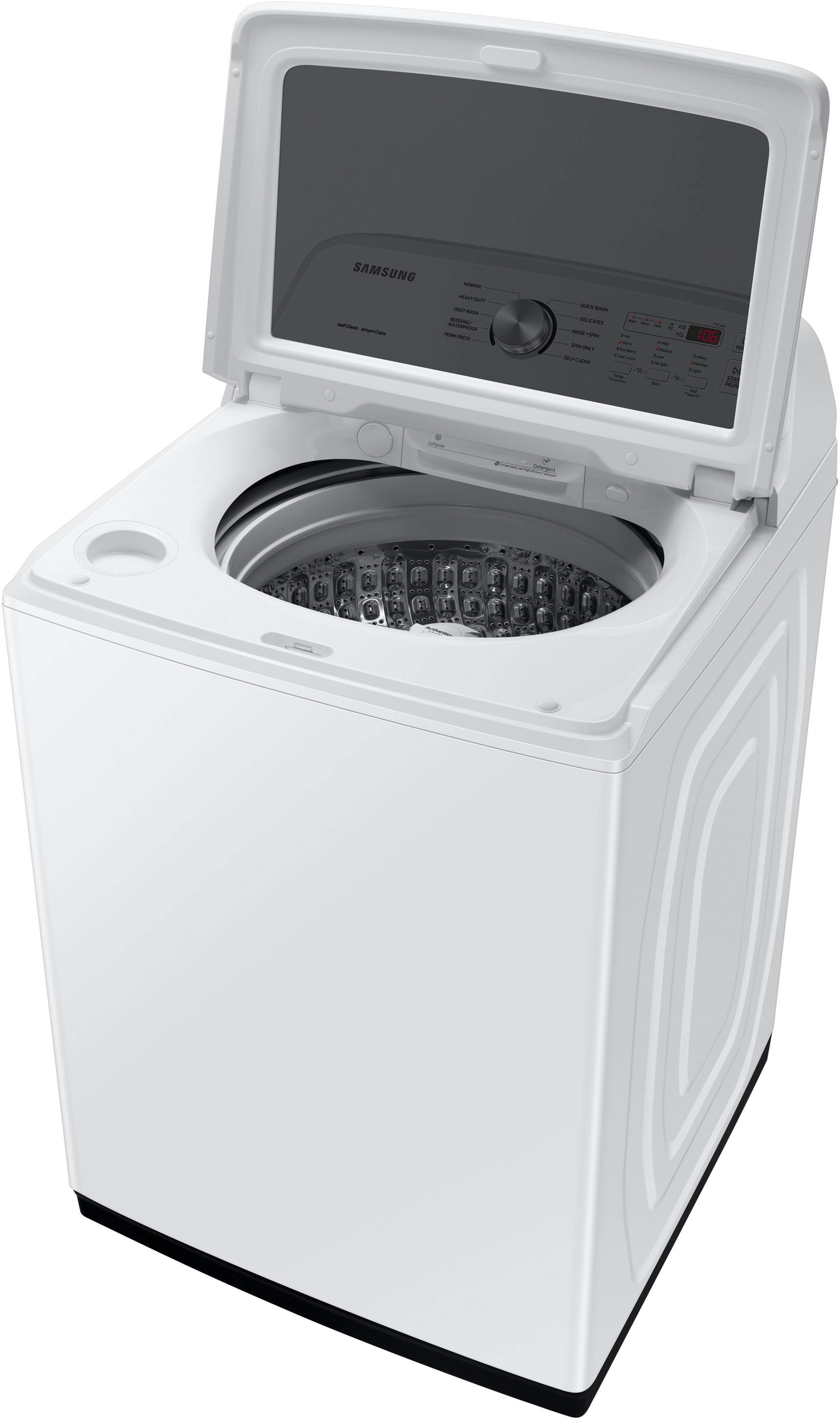 Samsung WA49B5205WLP4 4.9 CuFt Top Load Washer with 7.4 CuFt Front