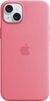 Apple - iPhone 15 Plus Silicone Case with MagSafe - Pink - Front_Zoom