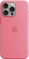 Apple - iPhone 15 Pro Max Silicone Case with MagSafe - Pink - Front_Zoom