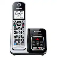 Panasonic - KX-TGD890S DECT 6.0 Expandable Cordless Phone System with Bluetooth Pairing for Wireless Headphones - Silver - Angle_Zoom