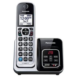 Panasonic - KX-TGD890S DECT 6.0 Expandable Cordless Phone System with Bluetooth Pairing for Wireless Headphones - Silver - Angle_Zoom