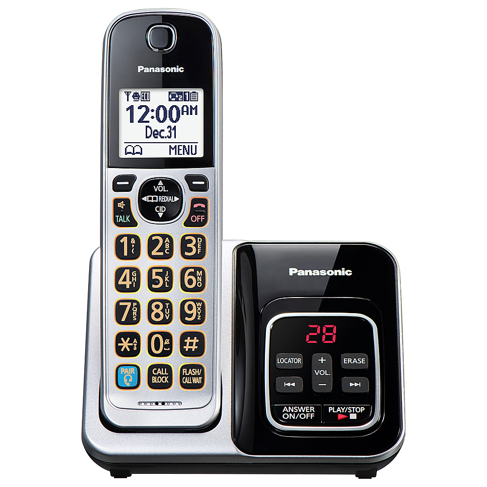 Panasonic KX-TGD890S DECT 6.0 Expandable Cordless Phone System 