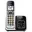 Left. Panasonic - KX-TGD890S DECT 6.0 Expandable Cordless Phone System with Bluetooth Pairing for Wireless Headphones - Silver.