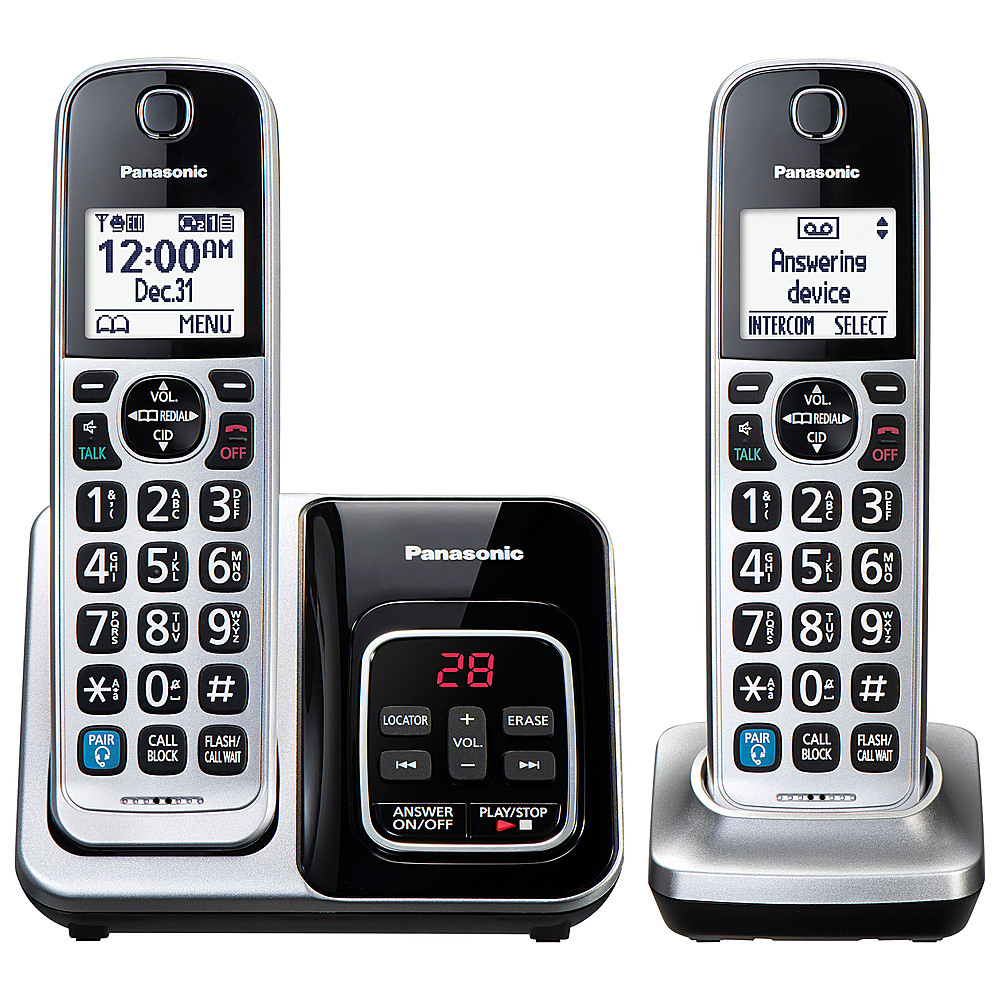 Panasonic KX-TGD892S DECT 6.0 Expandable Cordless Phone System with  Bluetooth Pairing for Wireless Headphones Silver KX-TGD892S - Best Buy