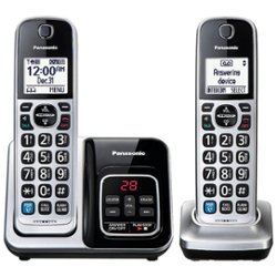 Panasonic - KX-TGD892S DECT 6.0 Expandable Cordless Phone System with Bluetooth Pairing for Wireless Headphones - Silver - Angle_Zoom