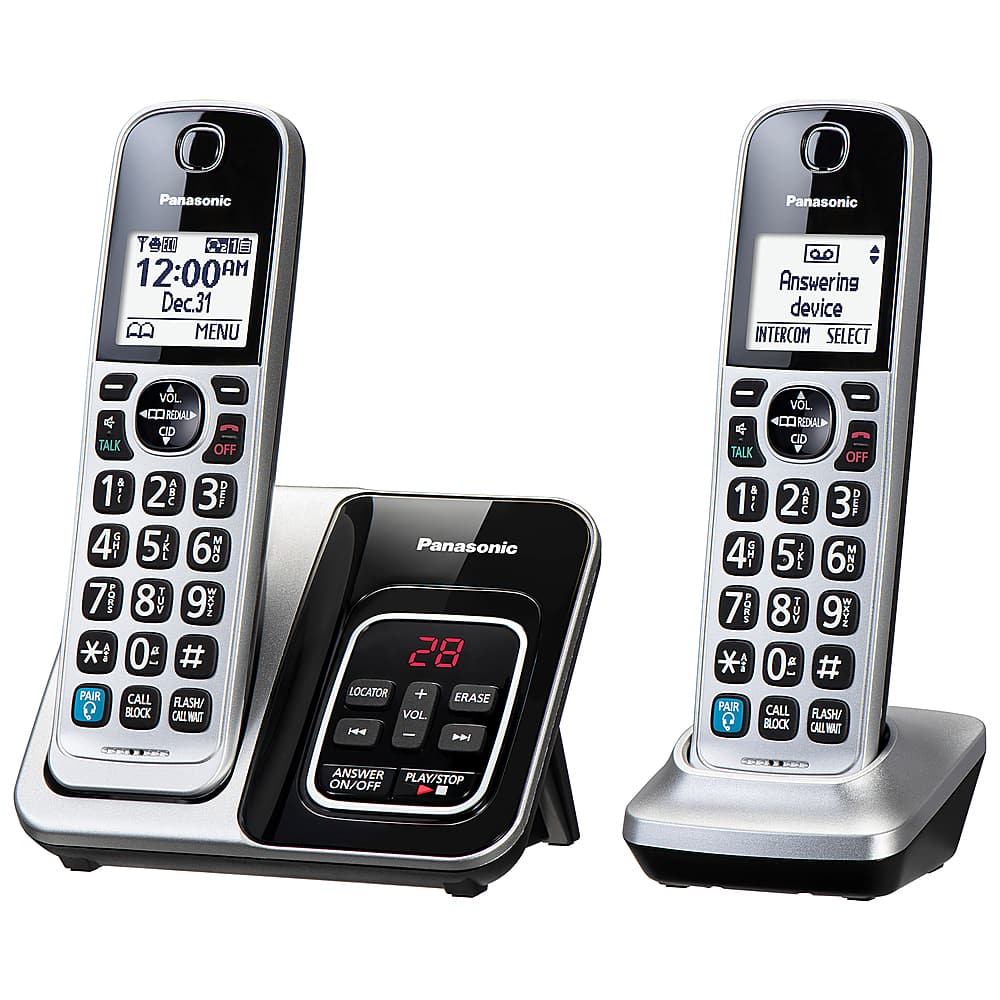 Alt View 11. Panasonic - KX-TGD892S DECT 6.0 Expandable Cordless Phone System with Bluetooth Pairing for Wireless Headphones - Silver.