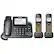 Left. Panasonic - KX-TGF892B DECT 6.0 Expandable Corded/Cordless Phone System with Bluetooth Pairing for Wireless Headphones - Black.