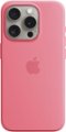 Front Zoom. Apple - iPhone 15 Pro Silicone Case with MagSafe - Pink.