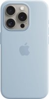 Apple - iPhone 15 Pro Silicone Case with MagSafe - Light Blue - Front_Zoom