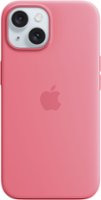 Apple - iPhone 15 Silicone Case with MagSafe - Pink - Front_Zoom