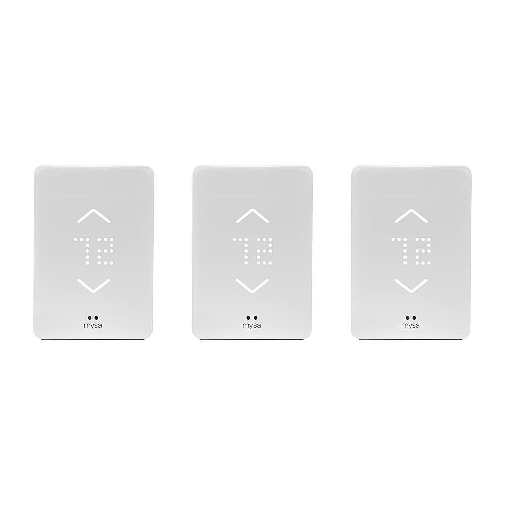 Front. Mysa - Smart Programmable WiFi Thermostat (3-Pack) - White.