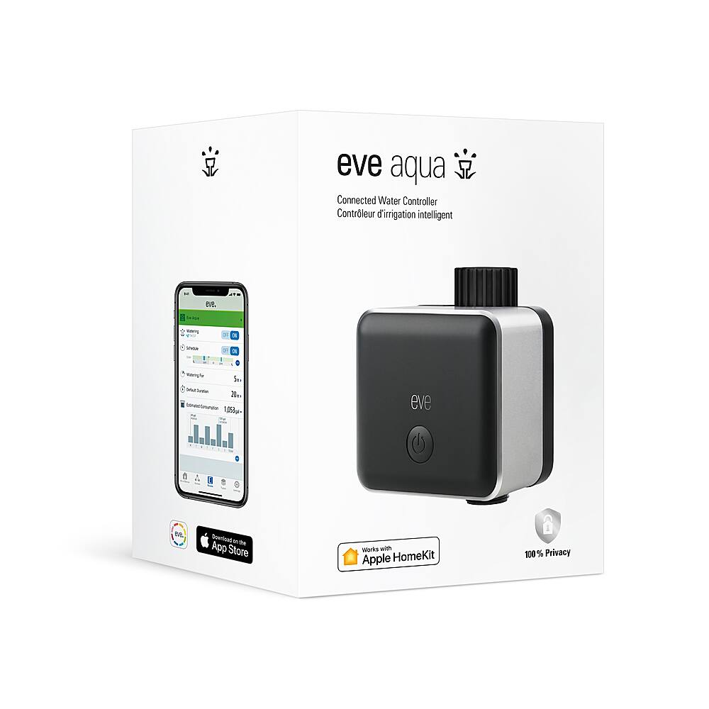 Alt View 1. Eve - Eve Aqua - Smart Water Controller with Apple HomeKit Technology - Black.