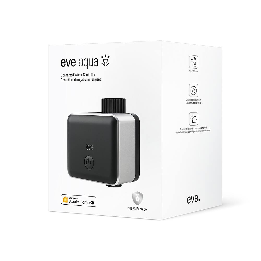 Back. Eve - Eve Aqua - Smart Water Controller with Apple HomeKit Technology - Black.