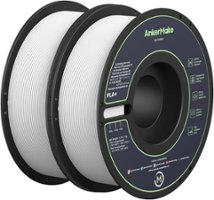 AnkerMake - 1.75 mm PLA Filament, Smooth, High-Adhesion Rate, Designed for High-Spped Printing, 2-Pack, 4.4 lbs/2kg - White - Front_Zoom