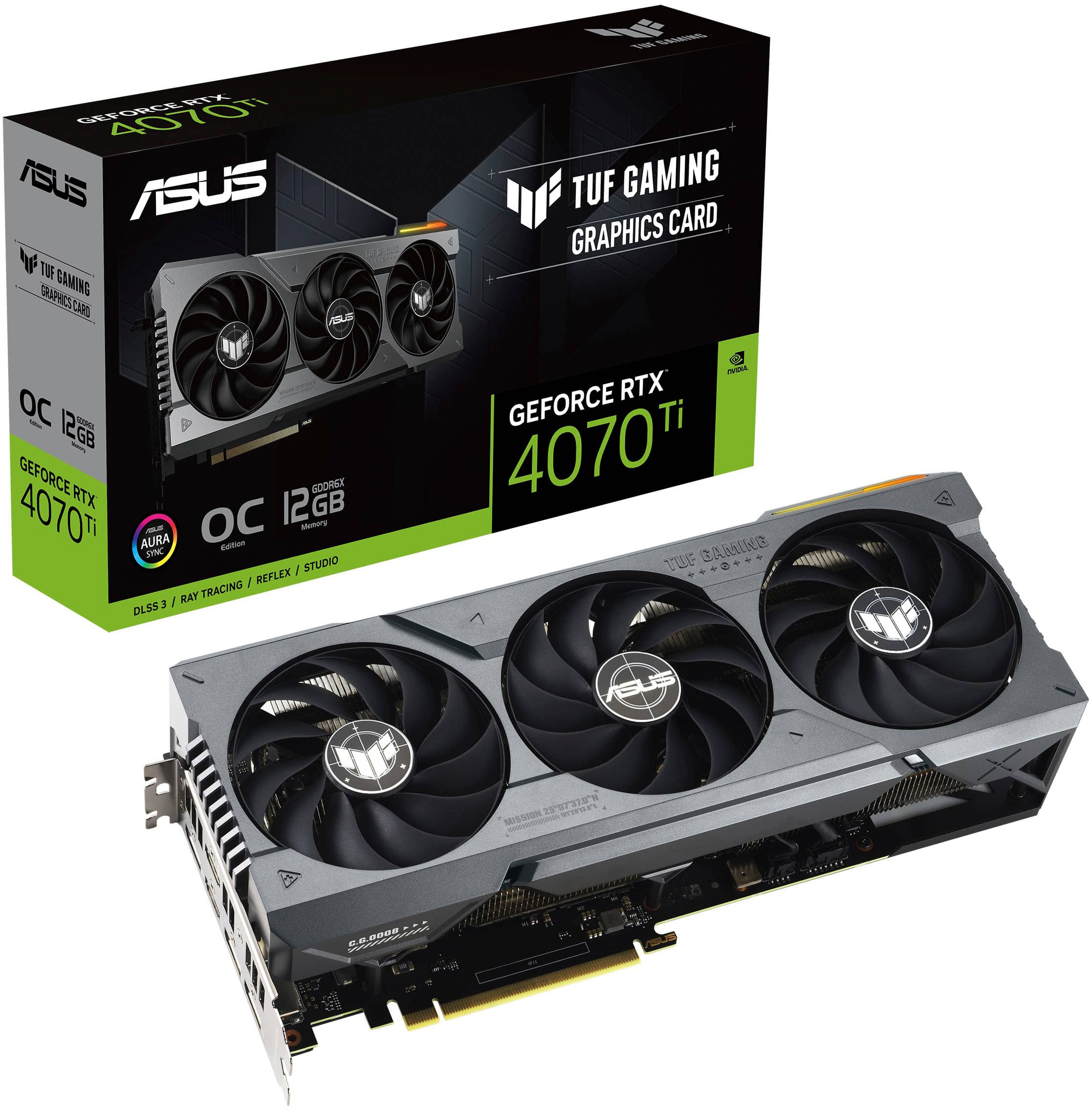 Alt View 18. ASUS - NVIDIA GeForce RTX 4070 Ti TUF Overclock 12GB GDDR6X PCI Express 4.0 Graphics Card - Black.
