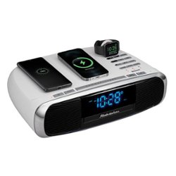 Studebaker - Workstation Hi-Fi CD Clock Radio and Wireless Charging Station - White - Front_Zoom
