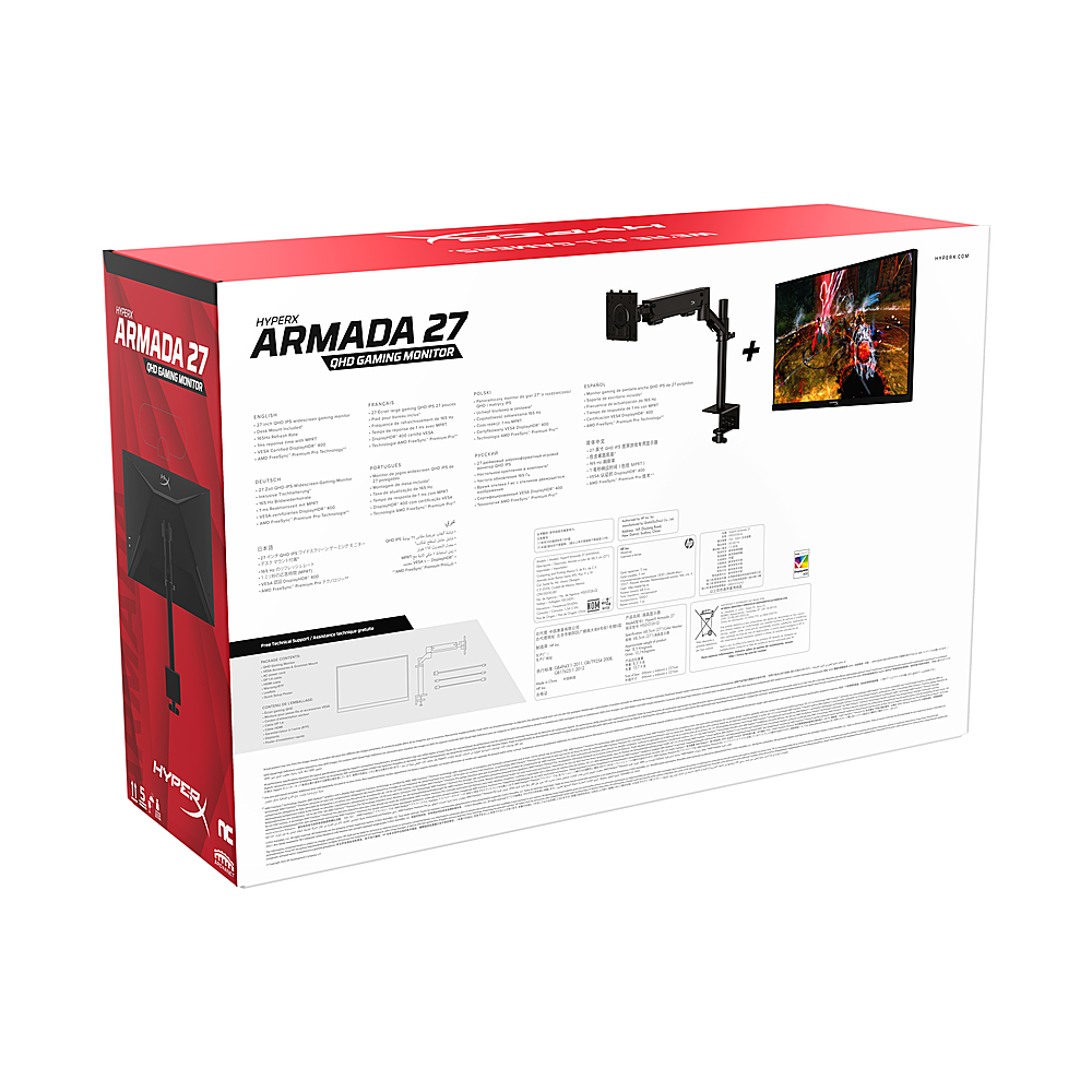 HyperX Armada 27 QHD Gaming Monitor - Black / A/P