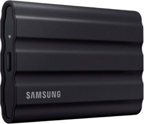 Samsung - T7 Shield 4TB External USB 3.2 Gen 2 Rugged SSD IP65 Water Resistant - Black - Front_Zoom