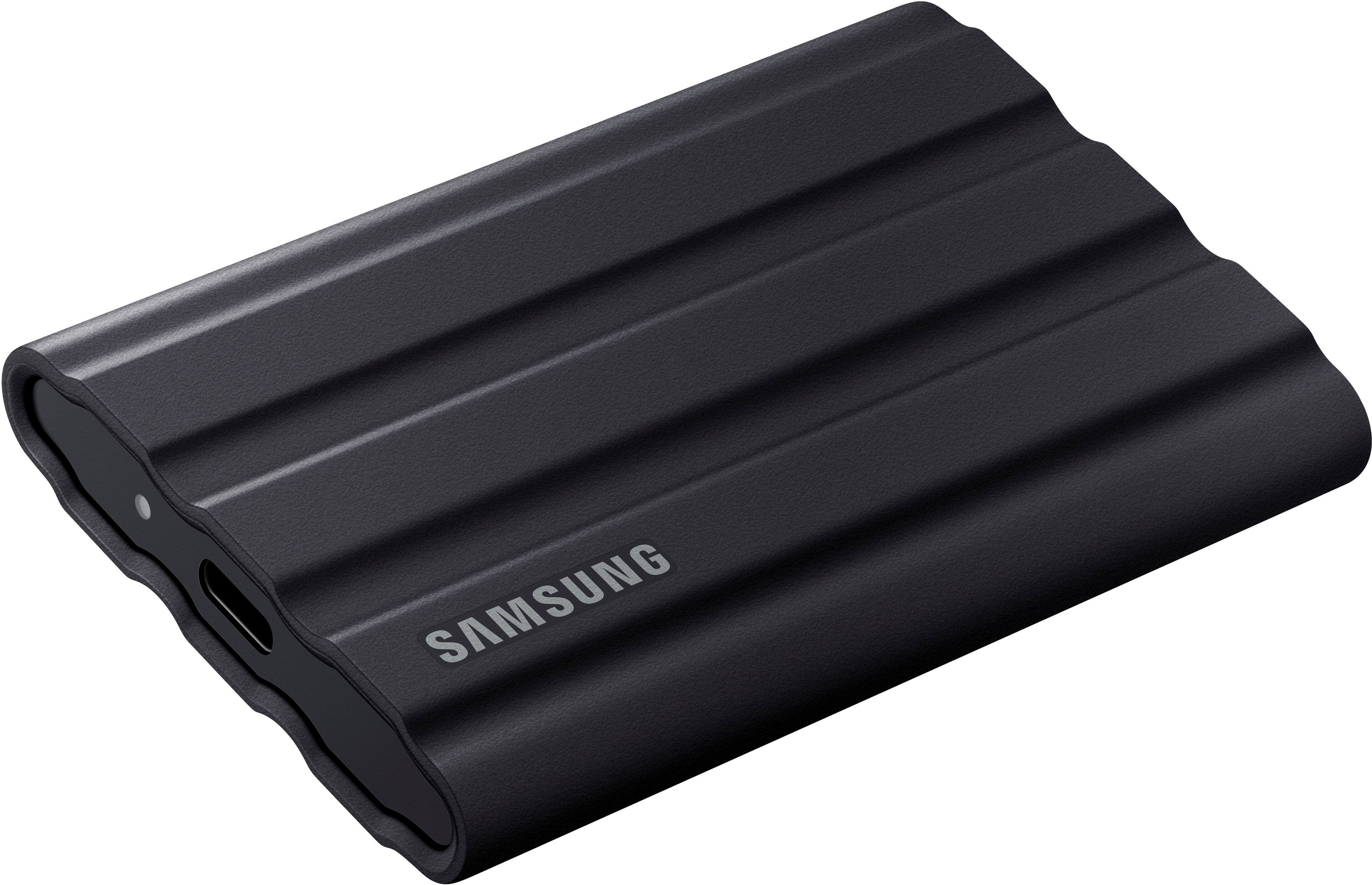 Alt View 40. Samsung - T7 Shield 4TB External USB 3.2 Gen 2 Rugged SSD IP65 Water Resistant - Black.