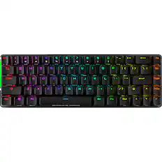 Front. ASUS - Full-Sized Wired Mechanical Gaming Keyboard - Black, Gray.