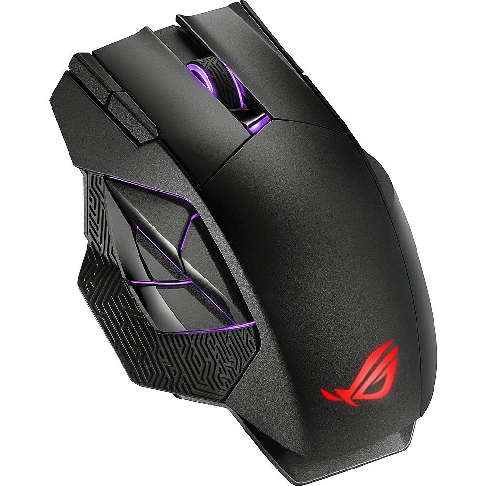Alt View 17. ASUS - ROG Spatha X Wireless Optical Gaming Mouse with 12 Programmable Buttons and Magnetic Charging Stand - Black.