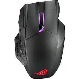 ASUS - ROG Spatha X Wireless Optical Gaming Mouse with 12 Programmable Buttons and Magnetic Charging Stand - Wireless - Black