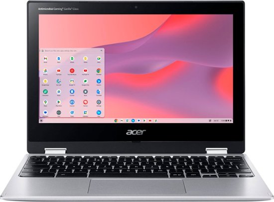 Front. Acer - Chromebook Spin 311 – 11.6" 2-in-1 Touch Screen Laptop - MediaTek Kompanio 500 MT8183C – 4GB LPDDR4X – 64GB eMMC - Pure Silver.
