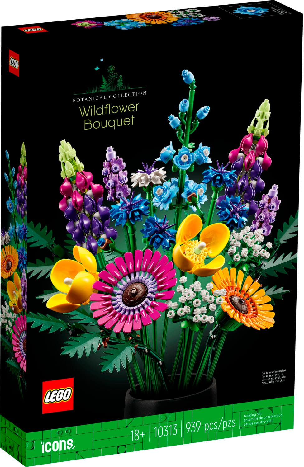 Left. LEGO - Icons Wildflower Bouquet 10313.