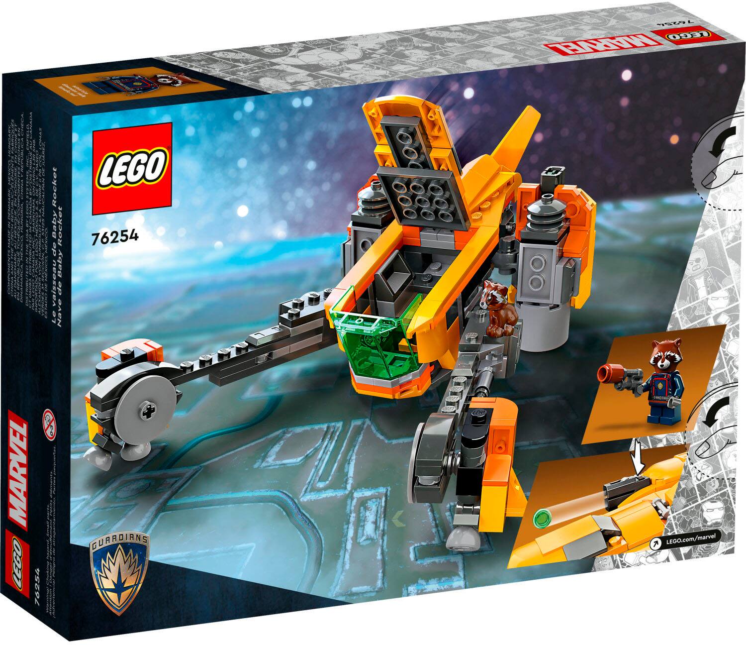 Alt View 11. LEGO - Marvel Baby Rocket’s Ship 76254.