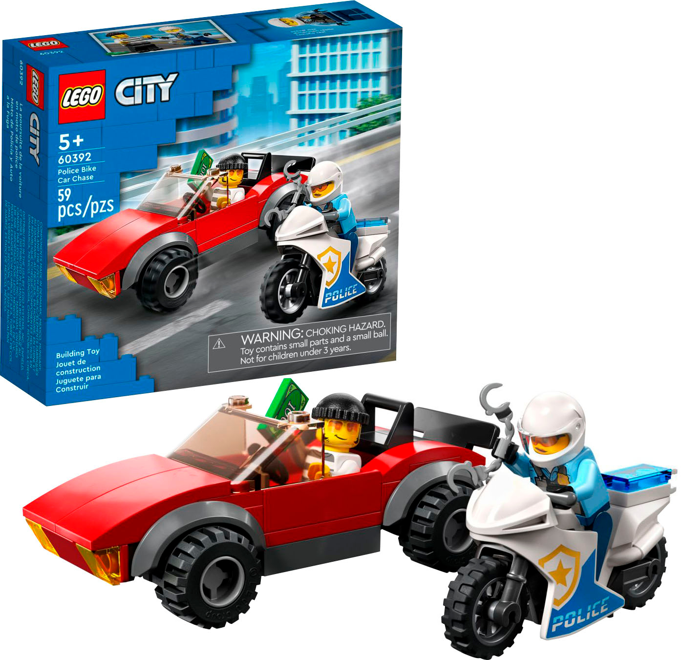 Lego Set of 4 cars vehicles racecar lego city many figure