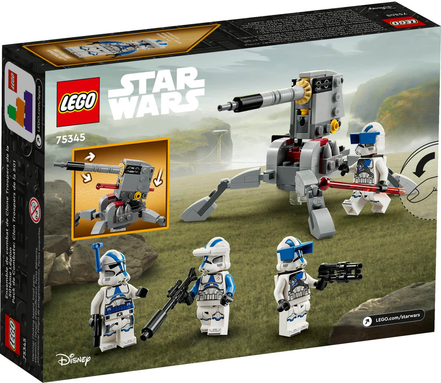 Alt View 11. LEGO - Star Wars 501st Clone Troopers Battle Pack 75345.
