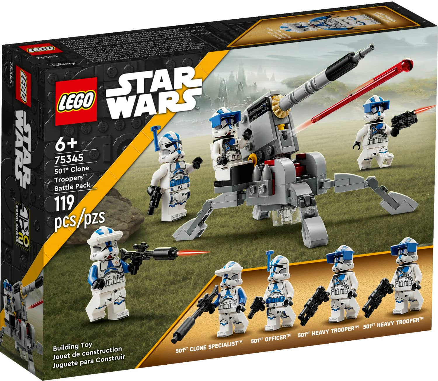 Left. LEGO - Star Wars 501st Clone Troopers Battle Pack 75345.