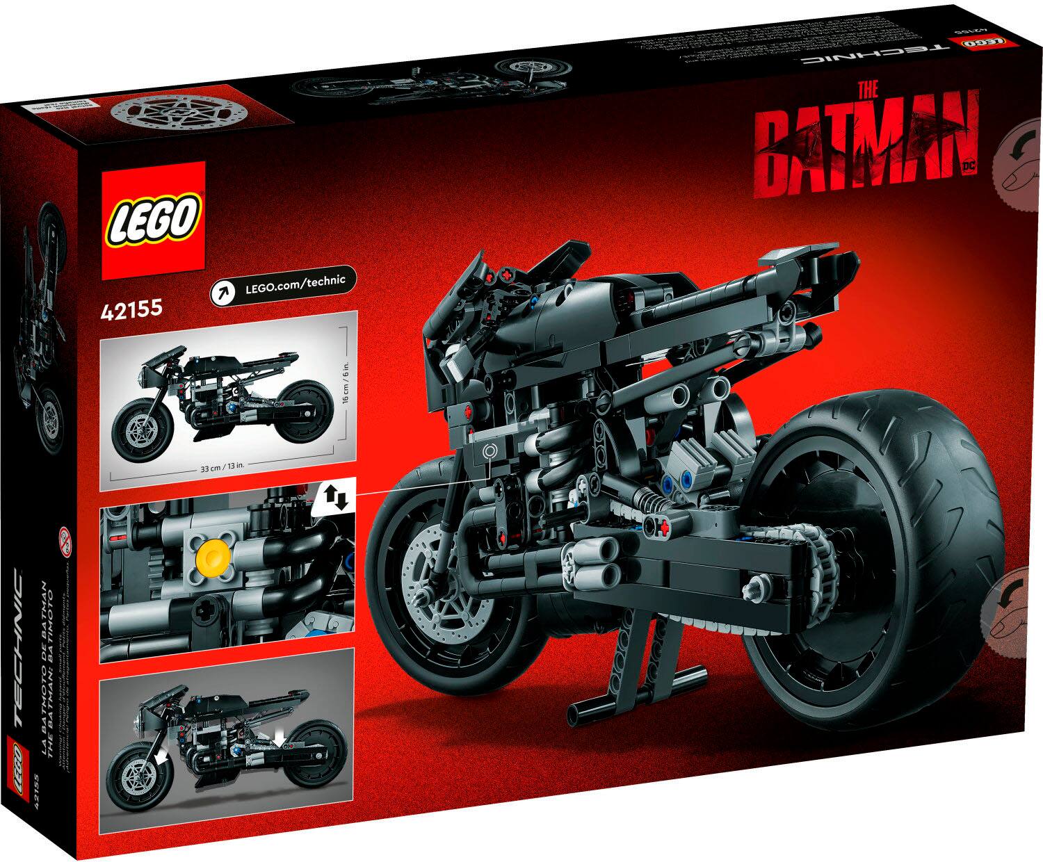 Alt View 11. LEGO - Technic The Batman - Batcycle 42155.