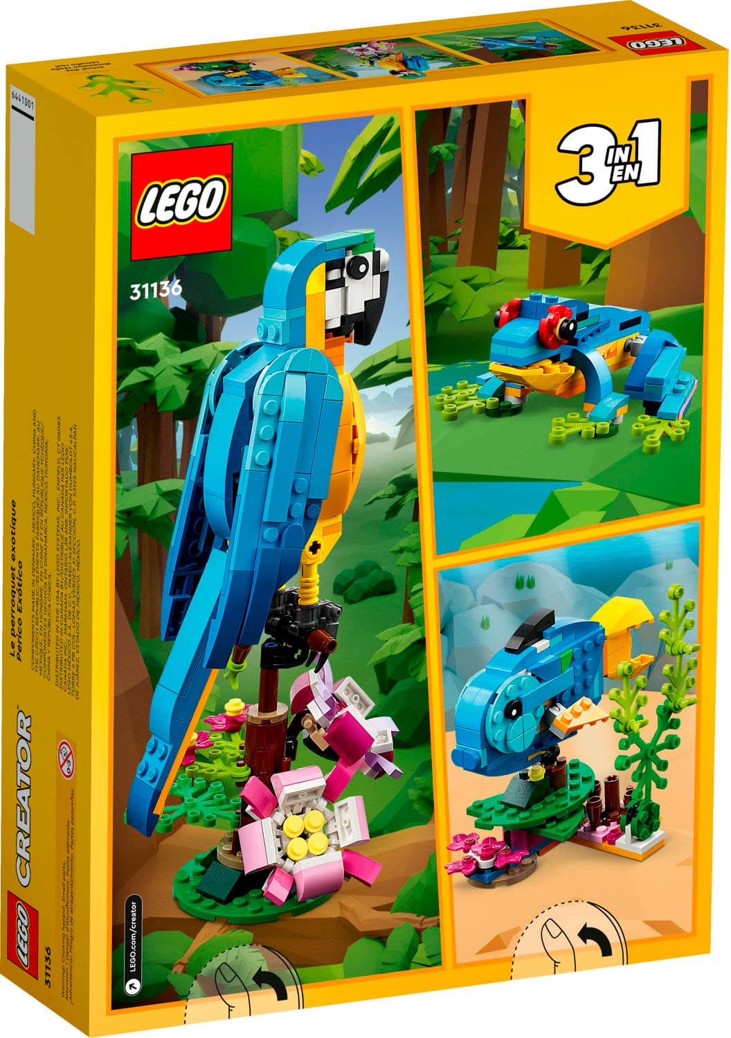 Alt View 11. LEGO - Creator Exotic Parrot 31136.