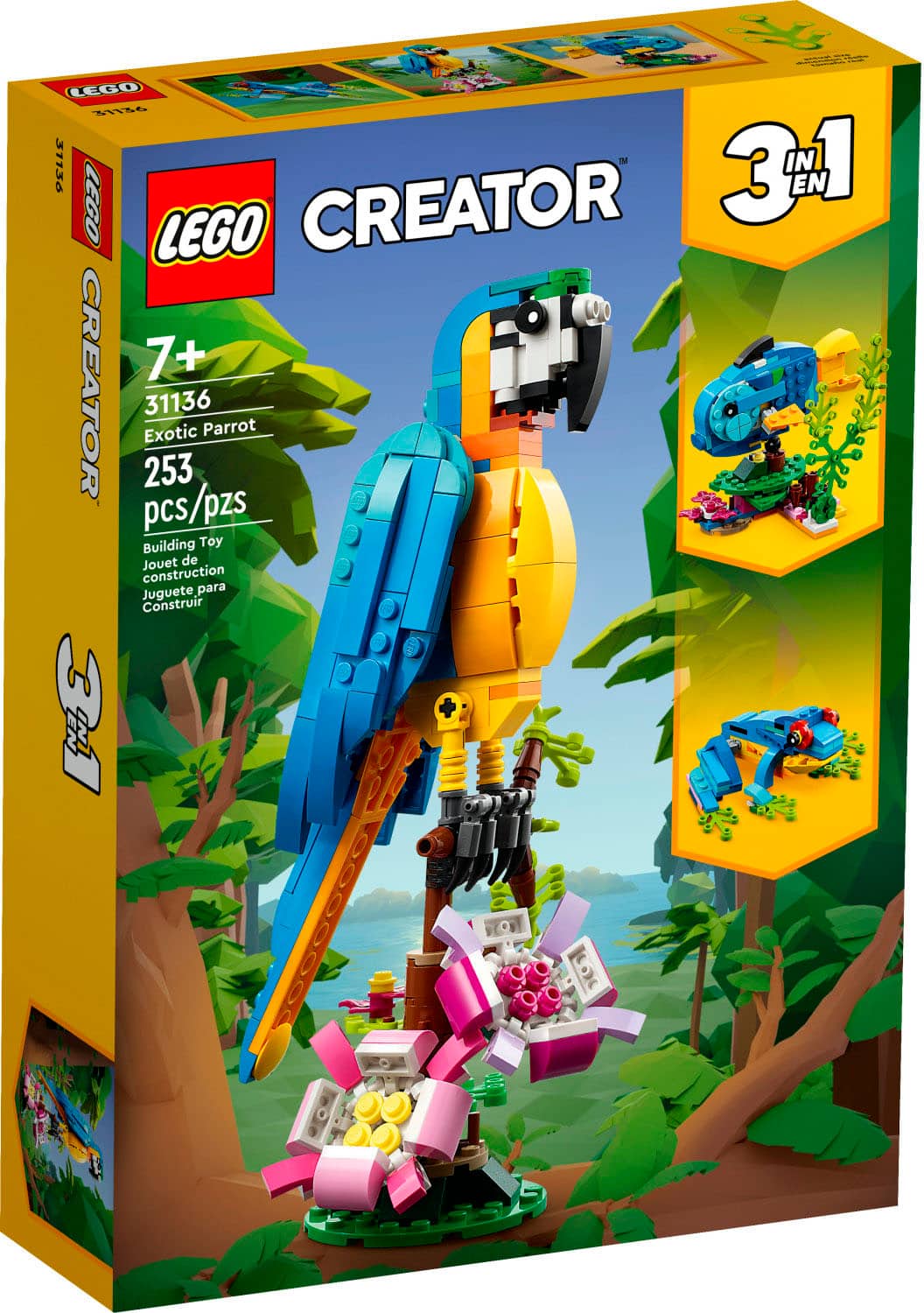 Left. LEGO - Creator Exotic Parrot 31136.