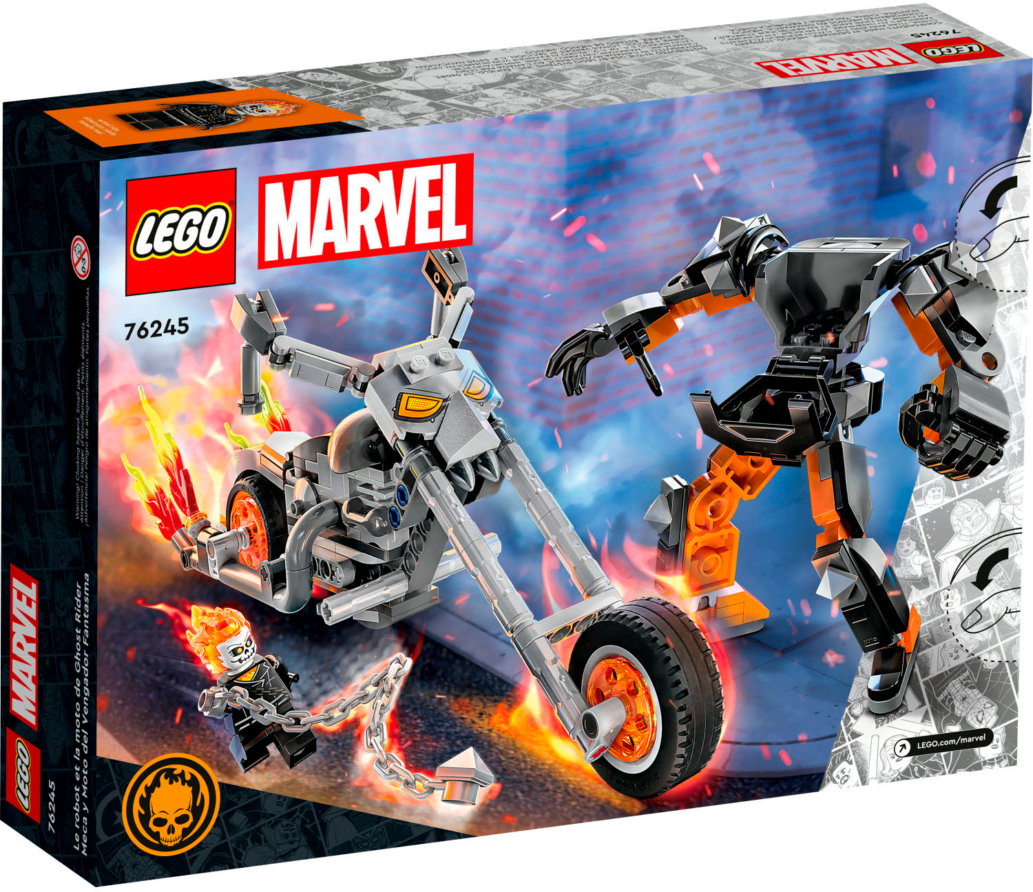 semafor censur byld LEGO Marvel Ghost Rider Mech & Bike 76245 6427724 - Best Buy