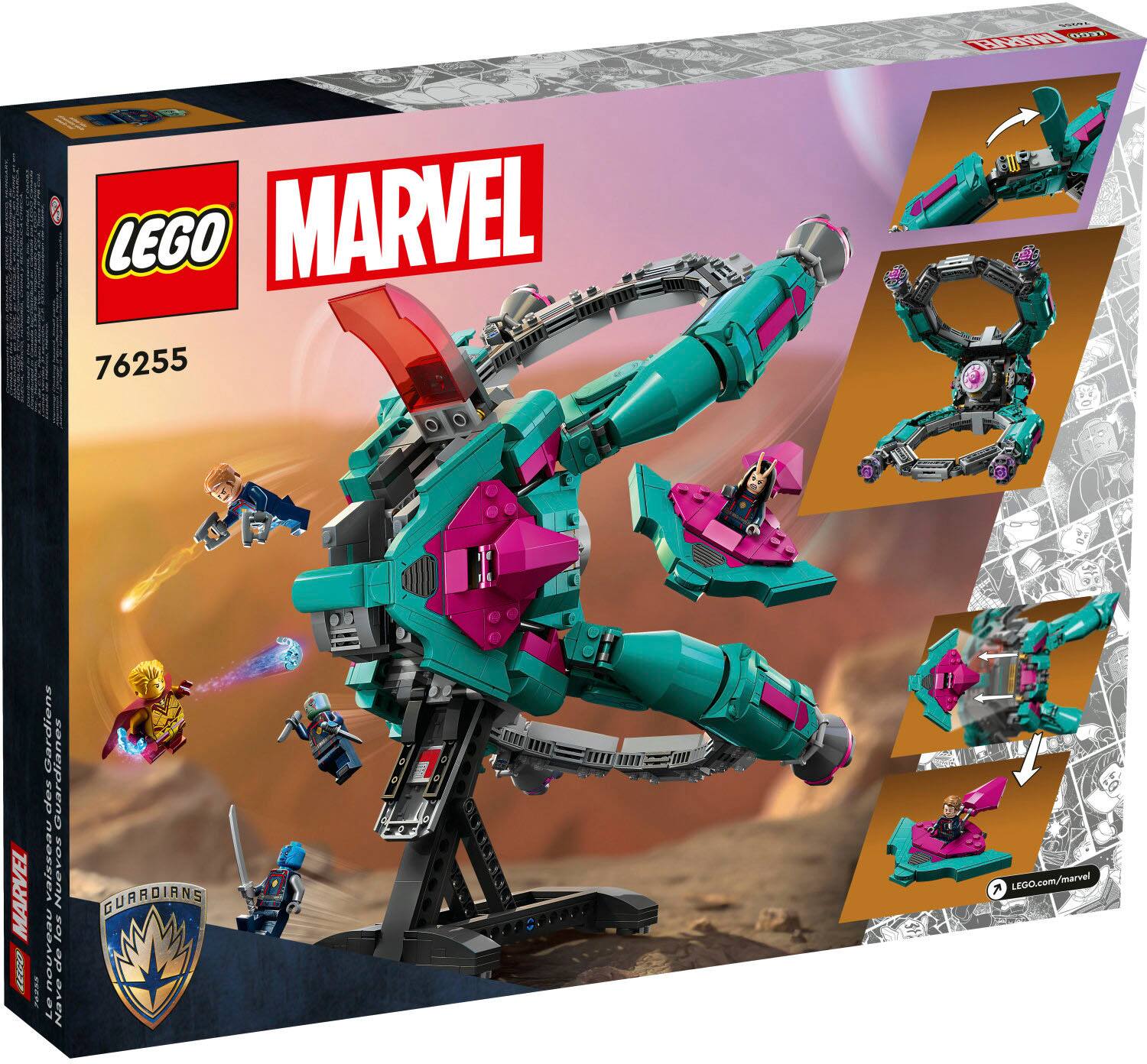 LEGO 76255 Marvel Le Nouveau Vaisseau des Gardiens Volume 3, Jouet