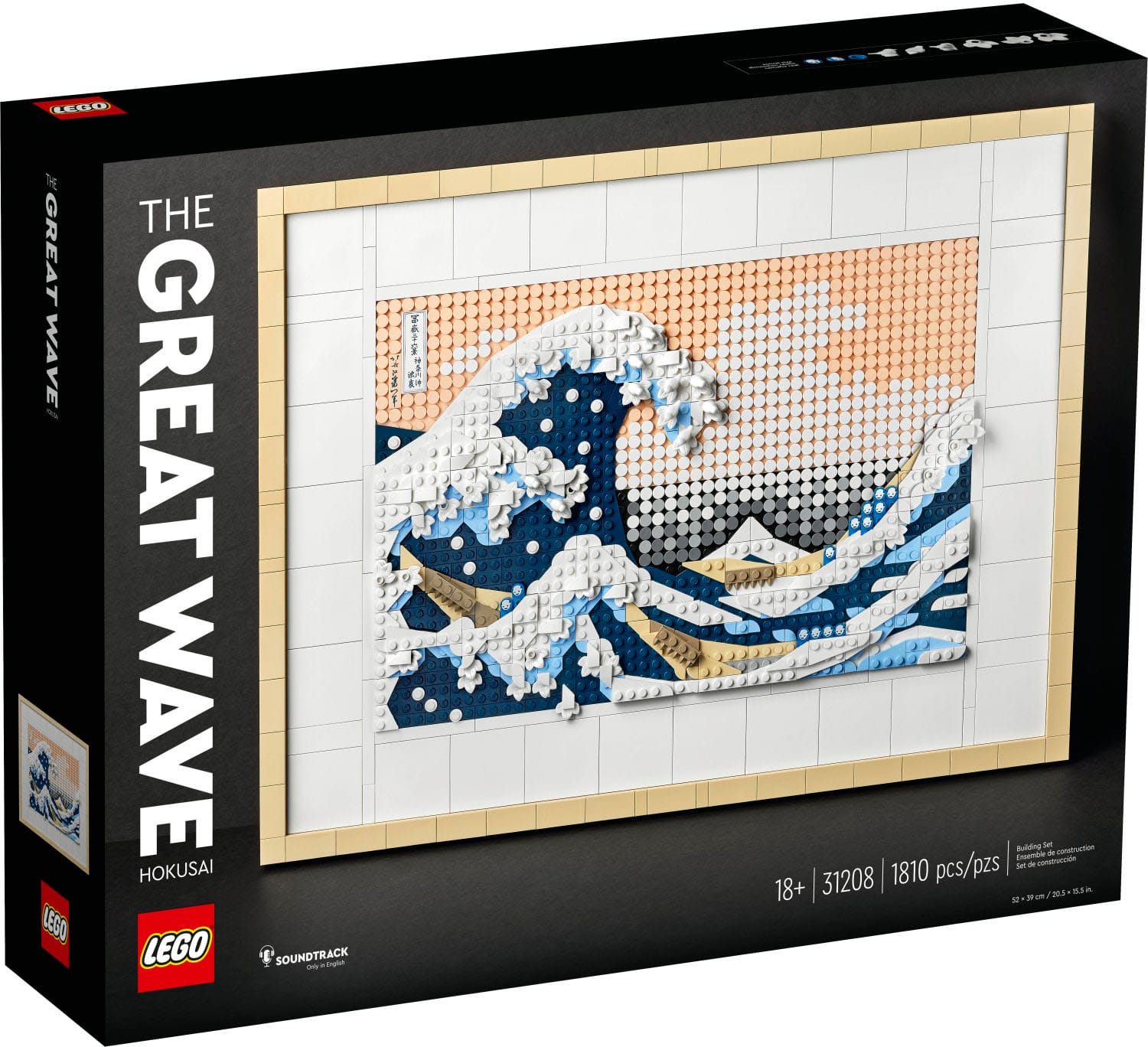 Left. LEGO - Art Hokusai – The Great Wave 31208.